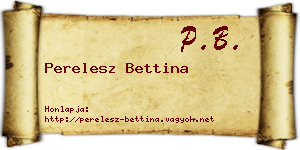 Perelesz Bettina névjegykártya